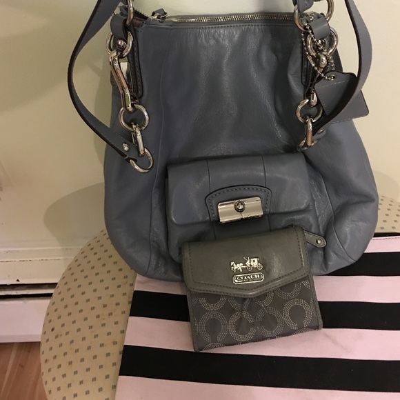Coach bag with matching wallet