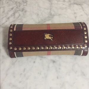 Burberry canvas and leather wallet.