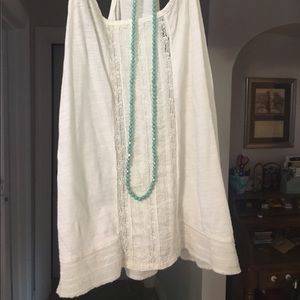 American eagle racerback lace tank + necklace