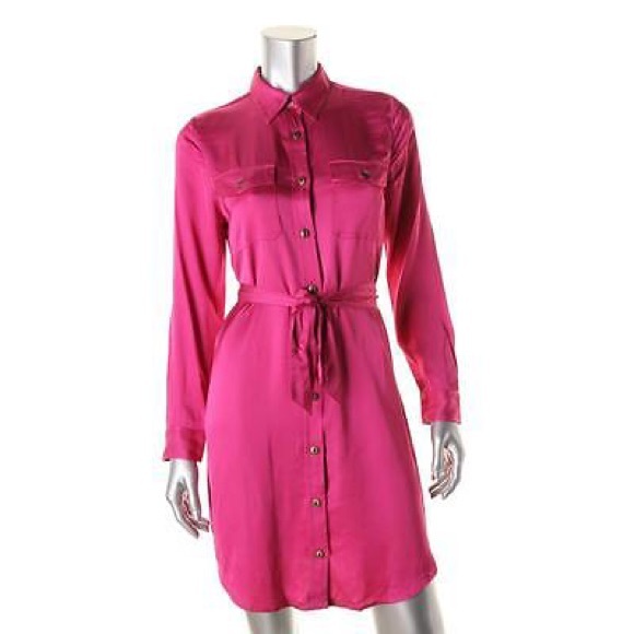 NWT Ralph Lauren Satin Shirt Dress