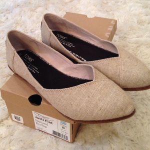 TOMS Jutti Flat in Natural Burlap