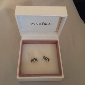 Pandora bow earrings