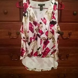 Whbm high/low sleeveless blouse