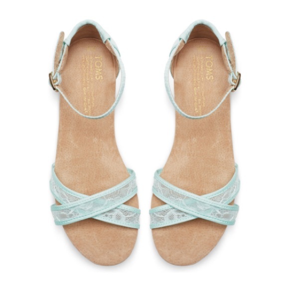 TOMS blue lace sandals