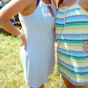 GUESS White Rope dress with Black polka dots