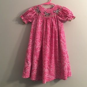 Zebra smocked dress