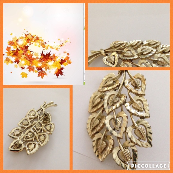 Autumn Leaves 🍁🍃🌿 vintage brooch 🍂