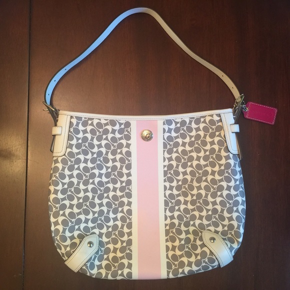 Coach Chelsea Heritage Stripe Convertible Hobo