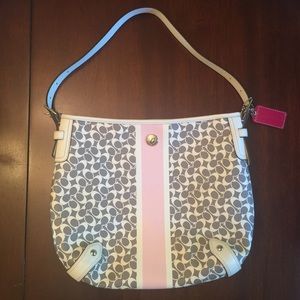 Coach Chelsea Heritage Stripe Convertible Hobo