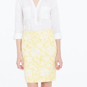 Floral Jacquard Pencil Skirt