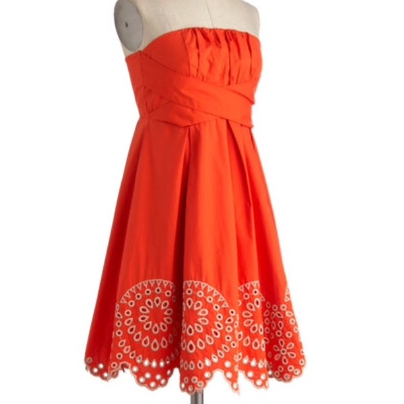 Modcloth "Orange Rush" Dress - Picture 2 of 4