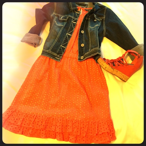 Peter Som coral eyelet dress from Kohls