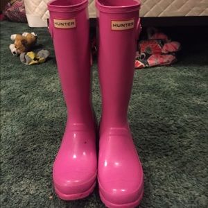 Pink hunter boots