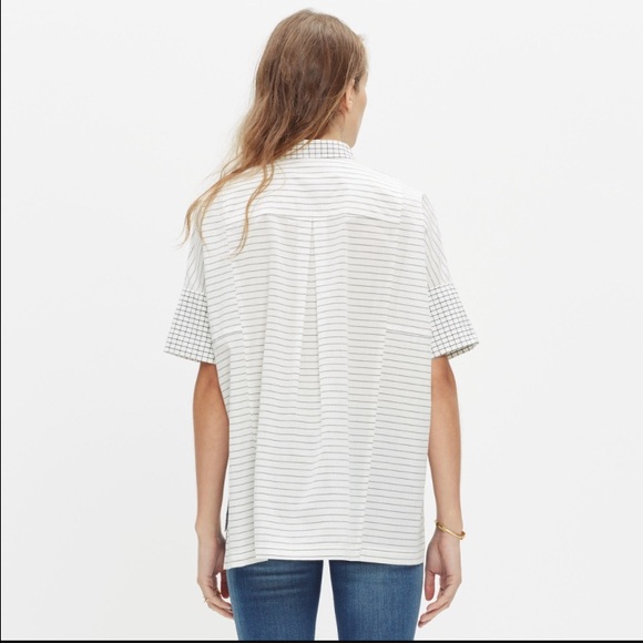 Madewell Grid-Mix Short sleeve - Picture 2 of 4