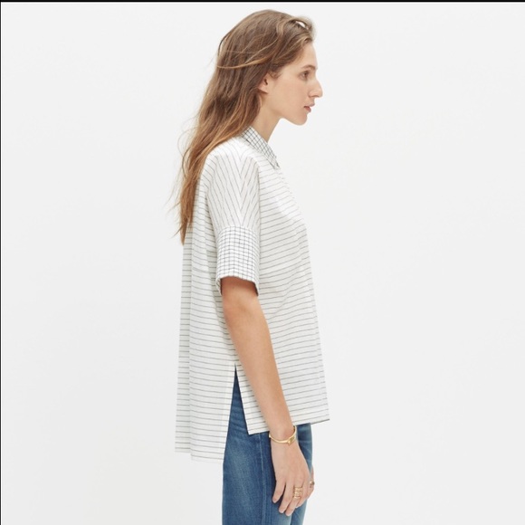 Madewell Grid-Mix Short sleeve - Picture 3 of 4