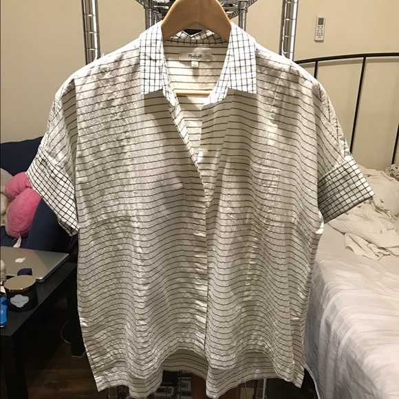 Madewell Grid-Mix Short sleeve - Picture 4 of 4