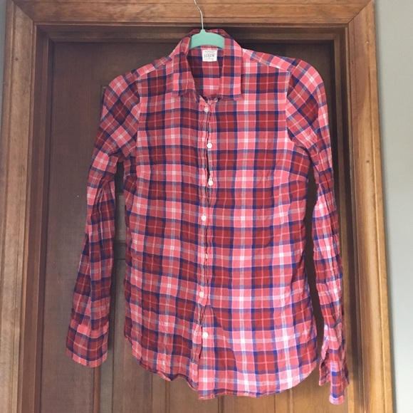 J. Crew Perfect Shirt Plaid Size XS
