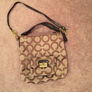 Coach brown brand new bag w/ cross body option