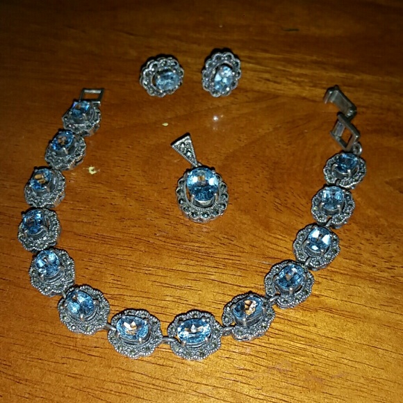 Sterling silver and aquamarine