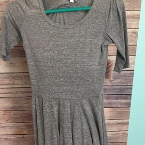LuLaRoe x-small Nicole dress  NWT gray