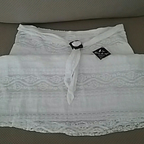 White Cotton & Lace Skirt