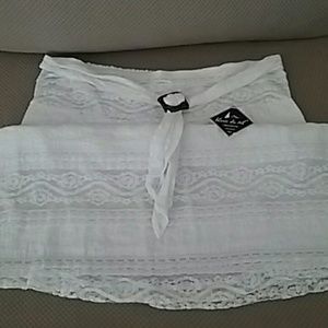 White Cotton & Lace Skirt