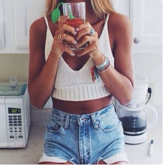 Tops - Knit Crop Top/ Bralette