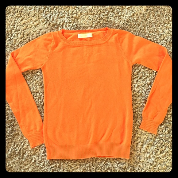 Pumpkin Orange Light Knit Sweater