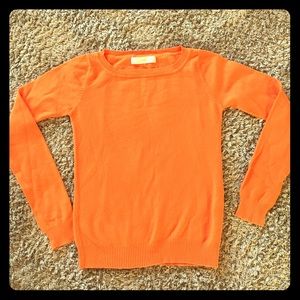Pumpkin Orange Light Knit Sweater