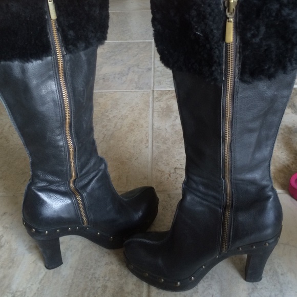 Kenneth Cole knee high fur boots - Picture 2 of 4