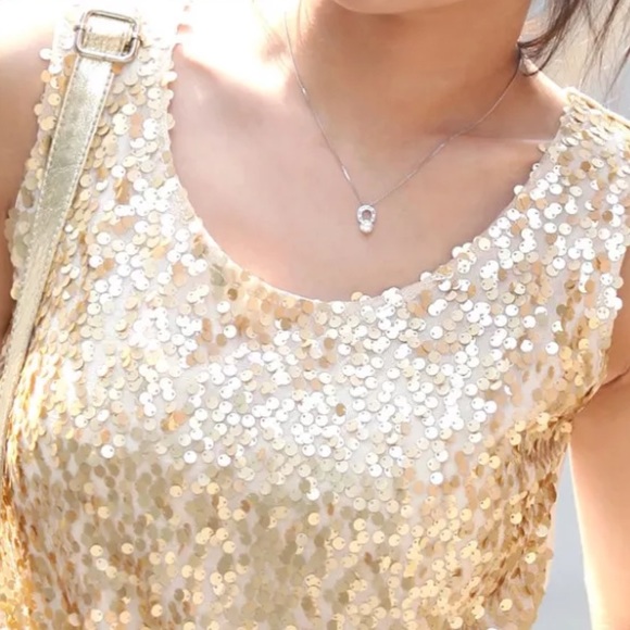 Fabulous Gold Sequin Tank, Perfect for Holidays! - Picture 2 of 4