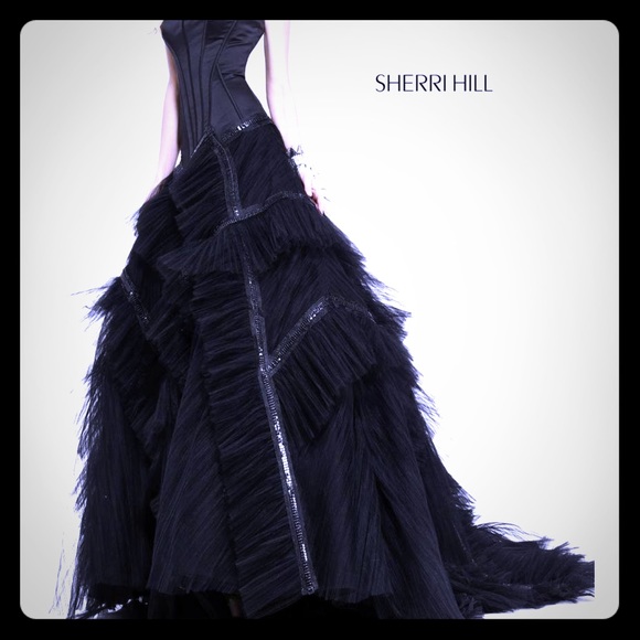 Black couture Sherri hill ball gown