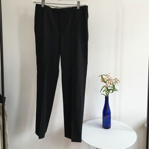J.Crew Black Wool Pleated Trousers, 00