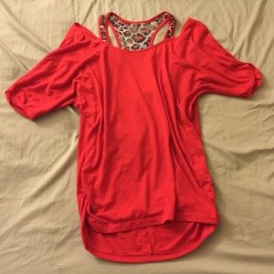 Red fancy tee