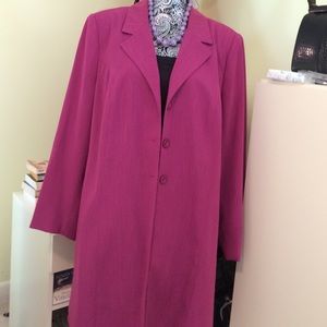 Michael Anton 3/4 length Wine color jacket 14