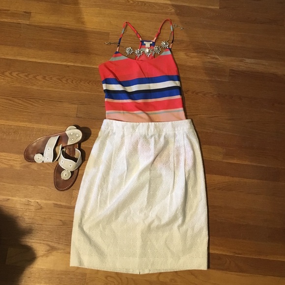 Brooks Brothers white skirt