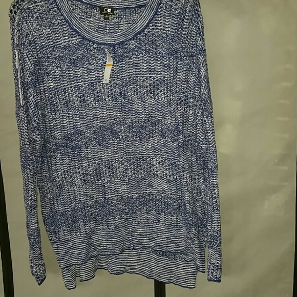 Cable & gauge Navy and ivory sweater - Picture 4 of 4