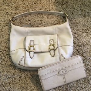 Leather Fossil Purse and matching wallet bundle