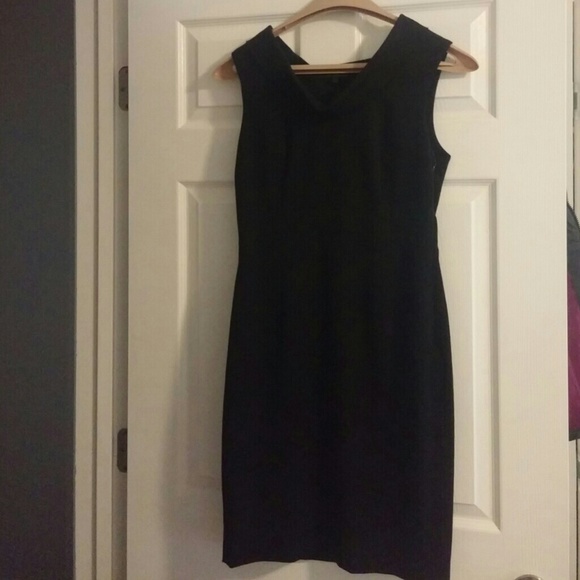 The Limited Black Cowl Neck Dress-6