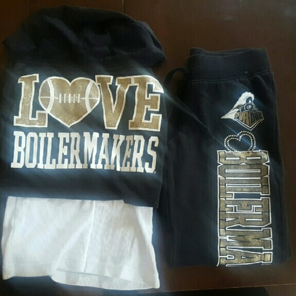 Justice 2 piece sweat set Purdue BoilerMakers