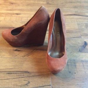 Bakers Brown Suede Platform Shoes