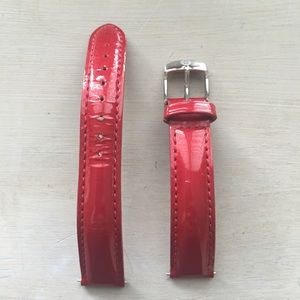 Red Patent Michele Watch Band 16mm