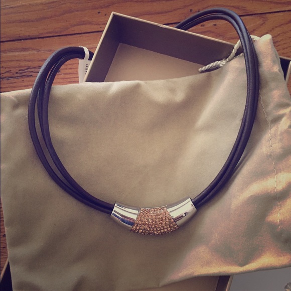 Beautiful Leather and Stainless Steel Necklace!