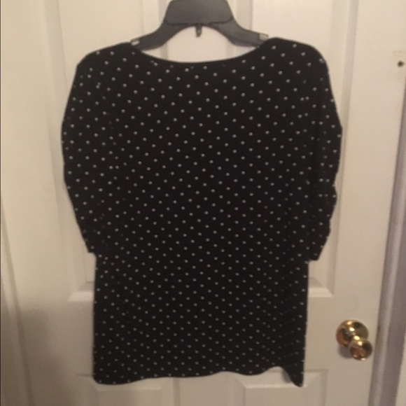 Susan Graver Polka dot blouse - Picture 2 of 2