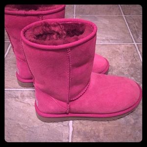 Pink ugg short boots size 7