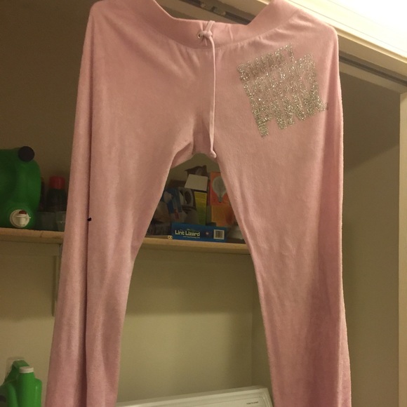 Vs pink e.vil velour pants