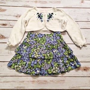🌹 HP Janie and Jack Girls Top- Skirt 18-24 Months
