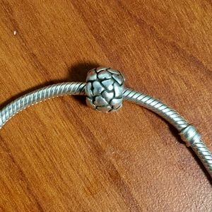 Heart patterned Pandora charm
