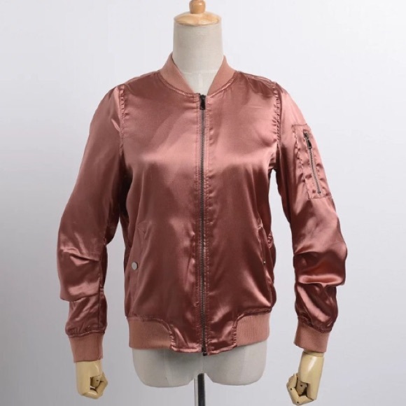 "Bronzed Beauty" satin bomber - Picture 2 of 4