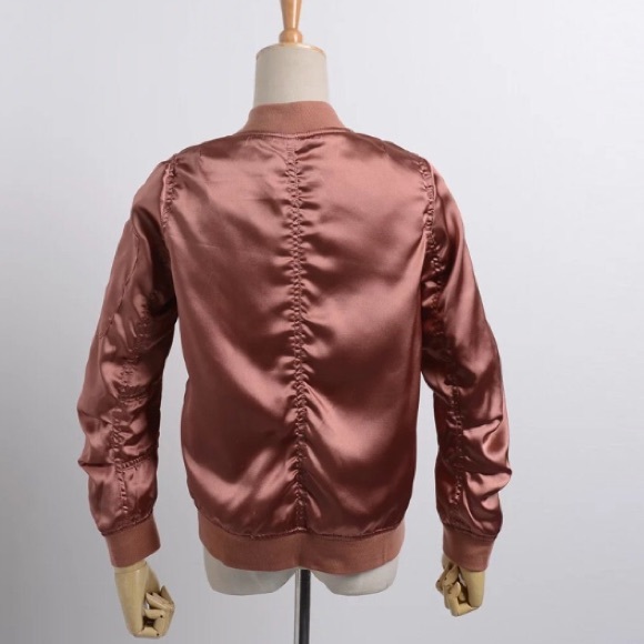 "Bronzed Beauty" satin bomber - Picture 3 of 4
